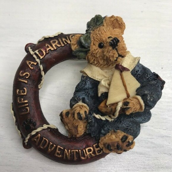 Boyds Bears Bearwear Vintage Pin Brooch Resin - Picture 6 of 7
